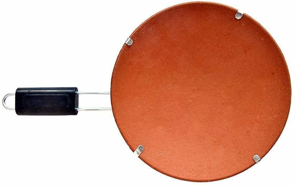 Onlinch Clay Tawa for Roti – Handmade Indian Mitti Tawa, Earthen Cookware for Kitchen Use, Natural Non-Stick Terracotta Pan for Chapati, Paratha (Pack of 1)