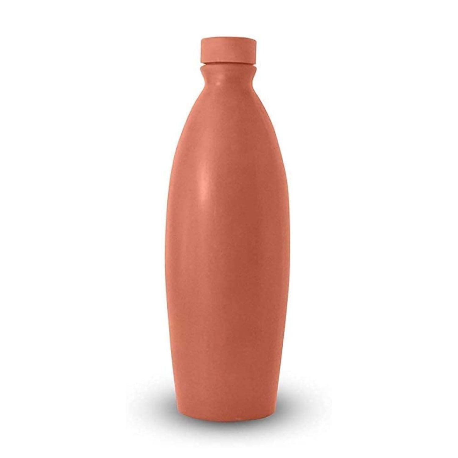 Handicrafts Traditional Clay Bottle for Drinking Water | Mitti Ki Bottle | Surahi for Drink Water | Handmade Terracotta Brown Water Bottle (Packof1-1000ML)