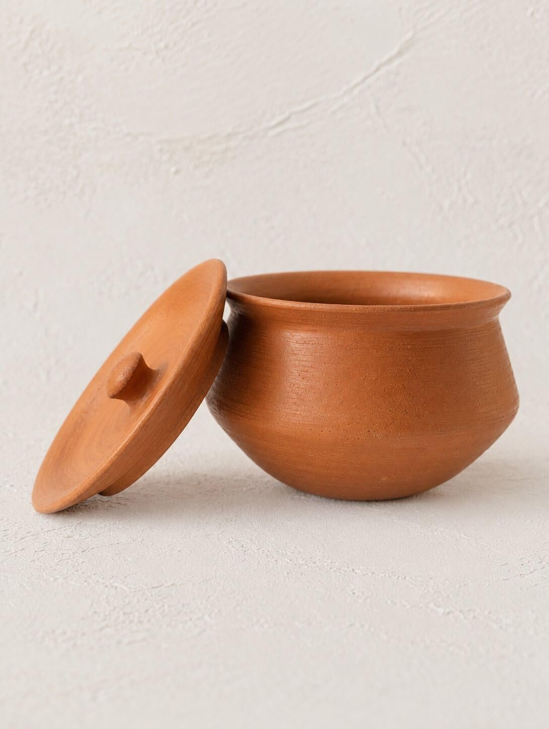 Traditional Handmade Terracotta Curd Pot with Lid | Mitti Ki Dahi Jamane Ki Handi | Natural Clay Yogurt Maker | 750g Capacity I CE30