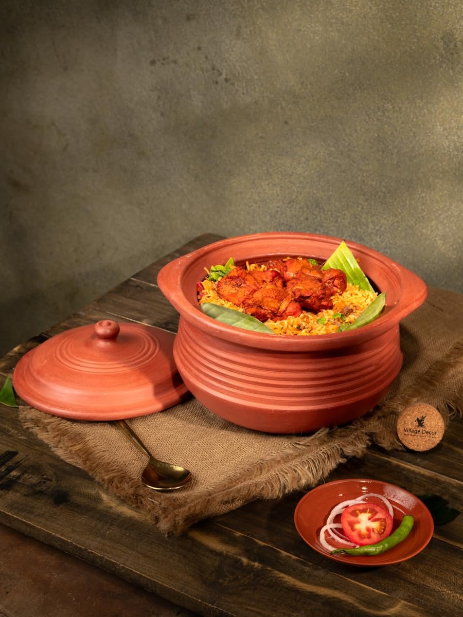 Village Decor Cooking Pots (Handi Pot 3-3.5L (Brown))