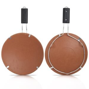 Mitti Ka Tawa | Clay Tawa for Roti with Stand | Eco-Friendly Clay Pan for Healthy Cooking | Handmade Terracotta Roti Tawa | Eco-Friendly Clay Tawa