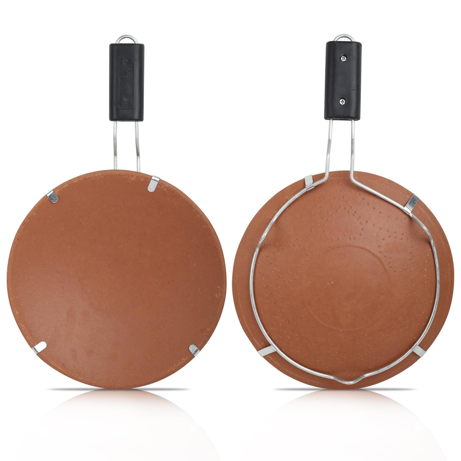Mitti Ka Tawa | Clay Tawa for Roti with Stand | Eco-Friendly Clay Pan for Healthy Cooking | Handmade Terracotta Roti Tawa | Eco-Friendly Clay Tawa
