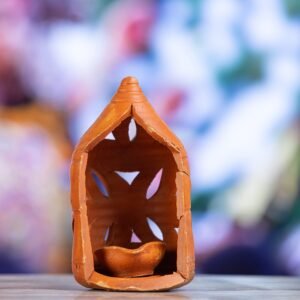 Karru Krafft Handcrafted Terracotta Akhand Diya for Pooja Decor, Festive & Diwali Decor, Home Décor & Lighting, Decorative Lamp, Mitti & Clay Diya, Festive Gifting