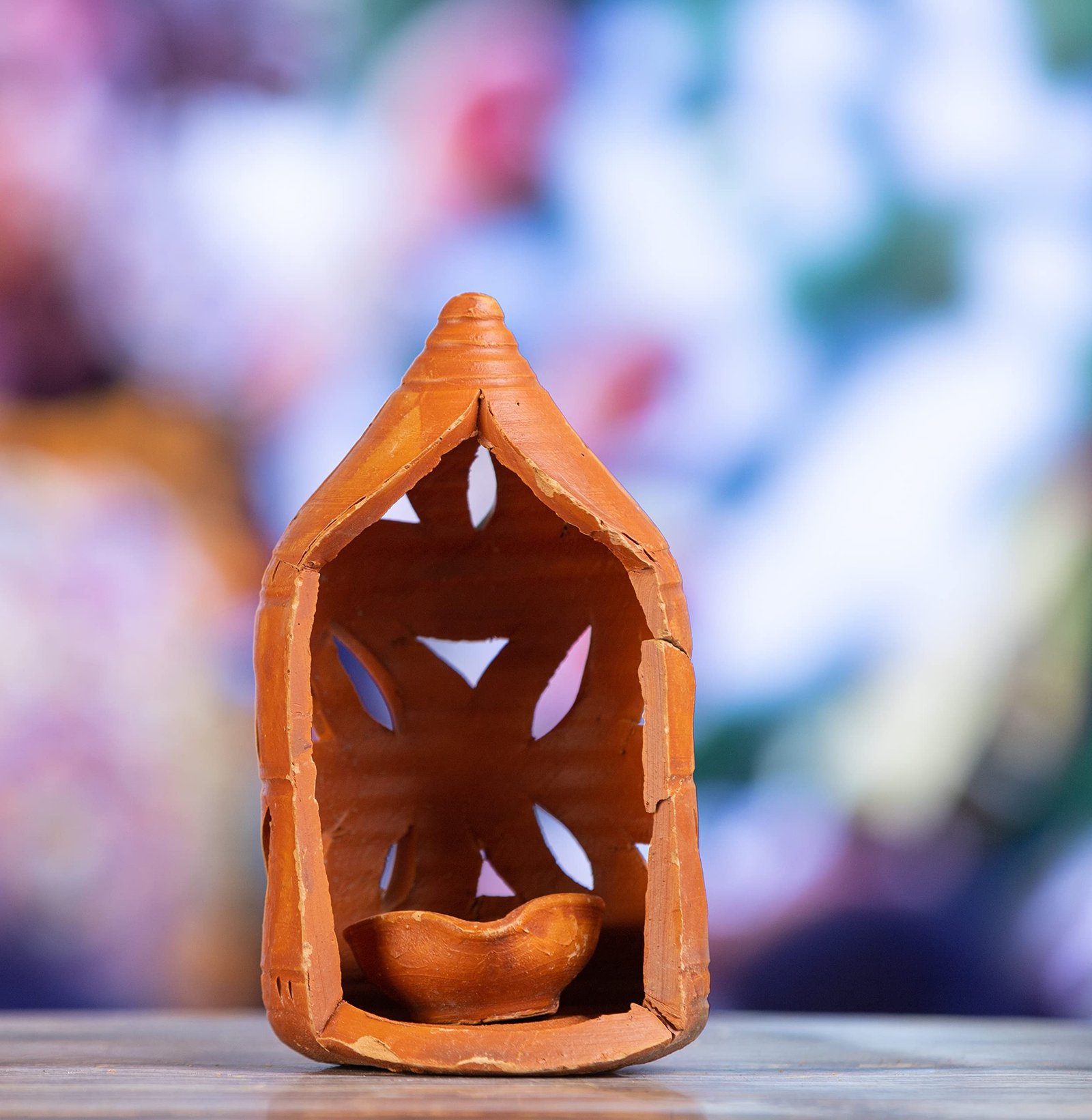 Karru Krafft Handcrafted Terracotta Akhand Diya for Pooja Decor, Festive & Diwali Decor, Home Décor & Lighting, Decorative Lamp, Mitti & Clay Diya, Festive Gifting